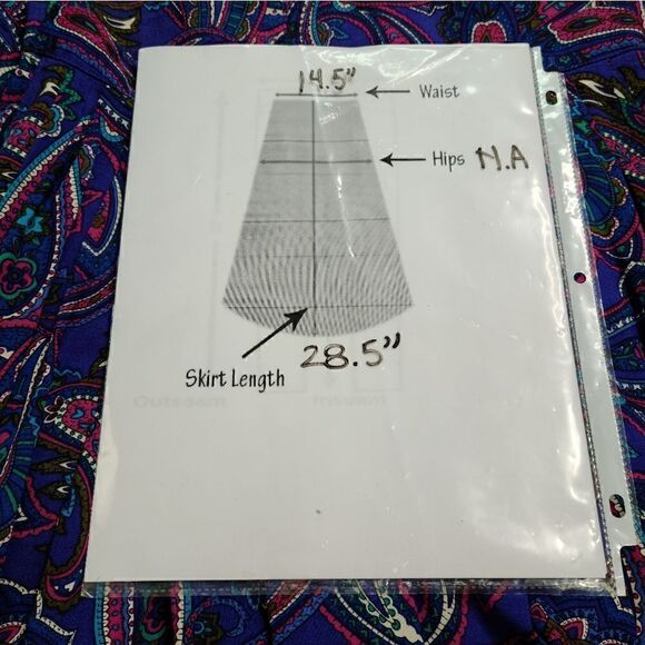 Vintage Boho Paisley Print Side Pockets Skirt - Picture 15 of 16